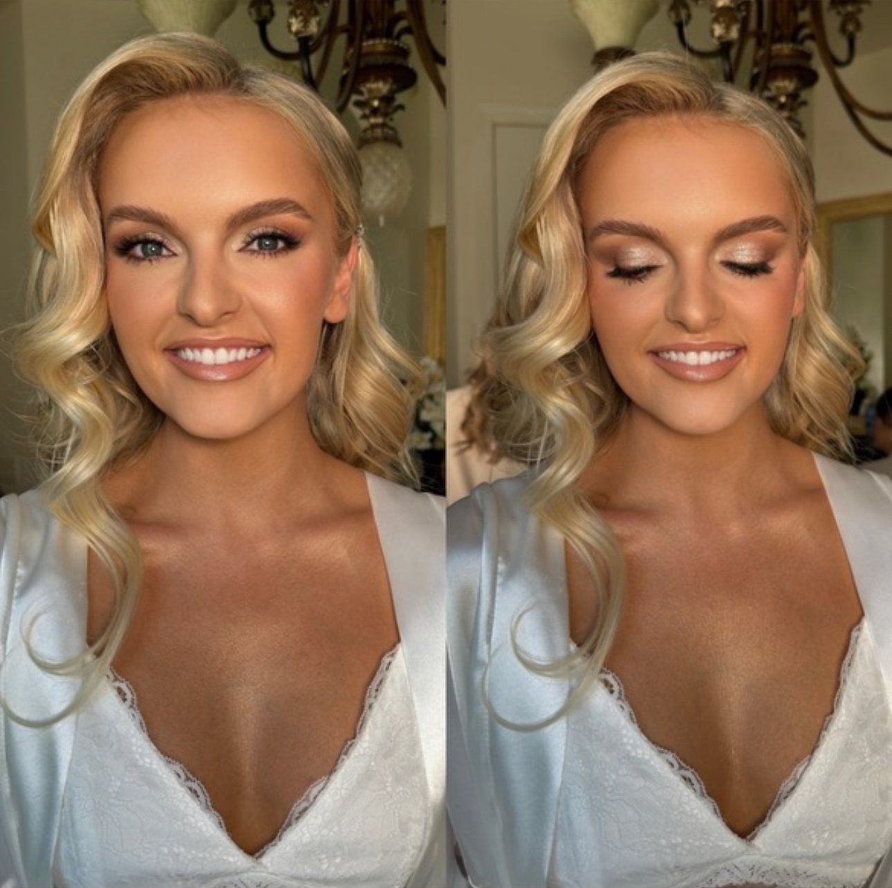 Bridal lash extensions close-up on the wedding day — The Bronze Lily, St. Petersburg, FL