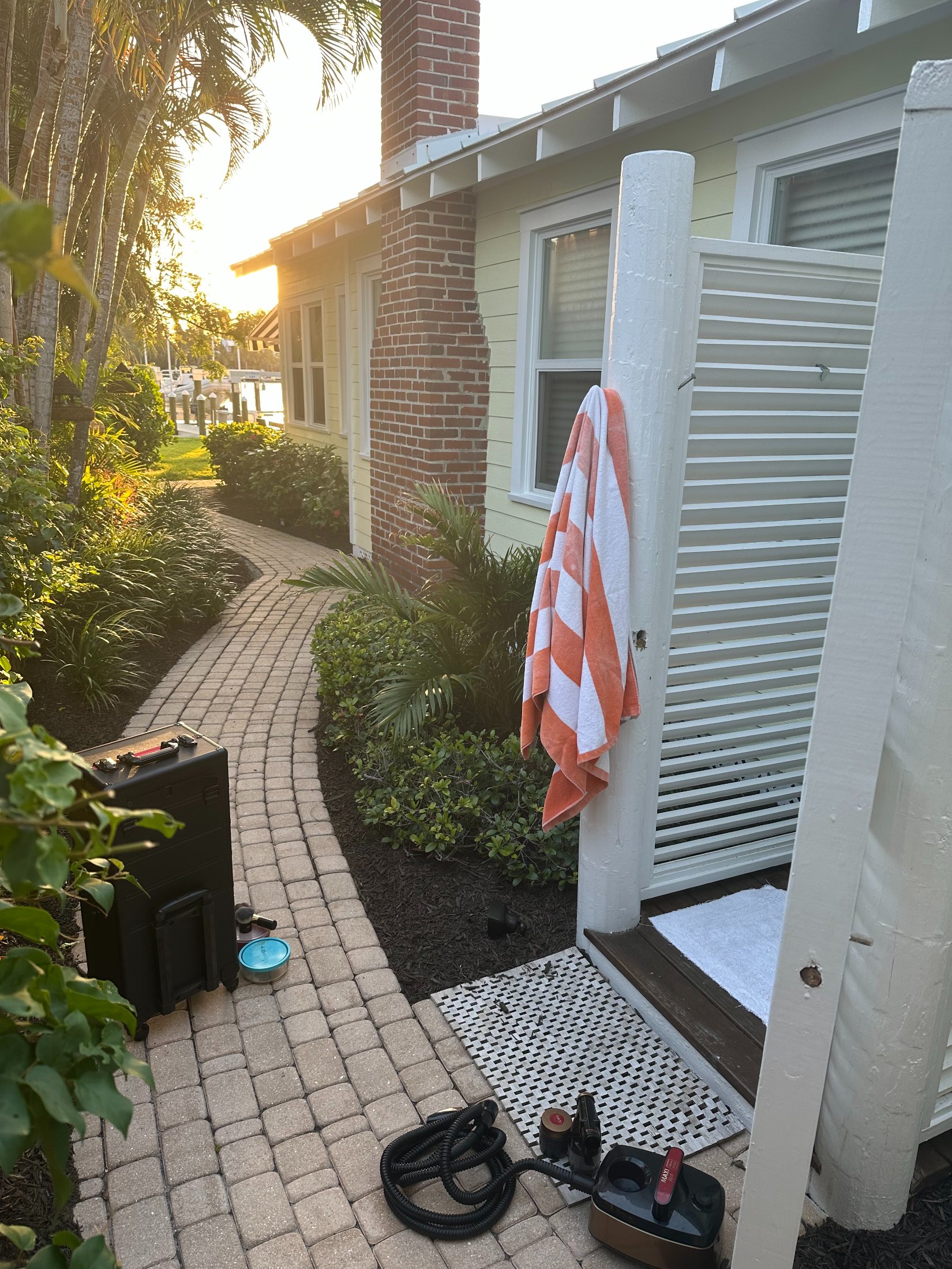 Cover, mobile setup on location — The Bronze Lily, St. Petersburg, FL
