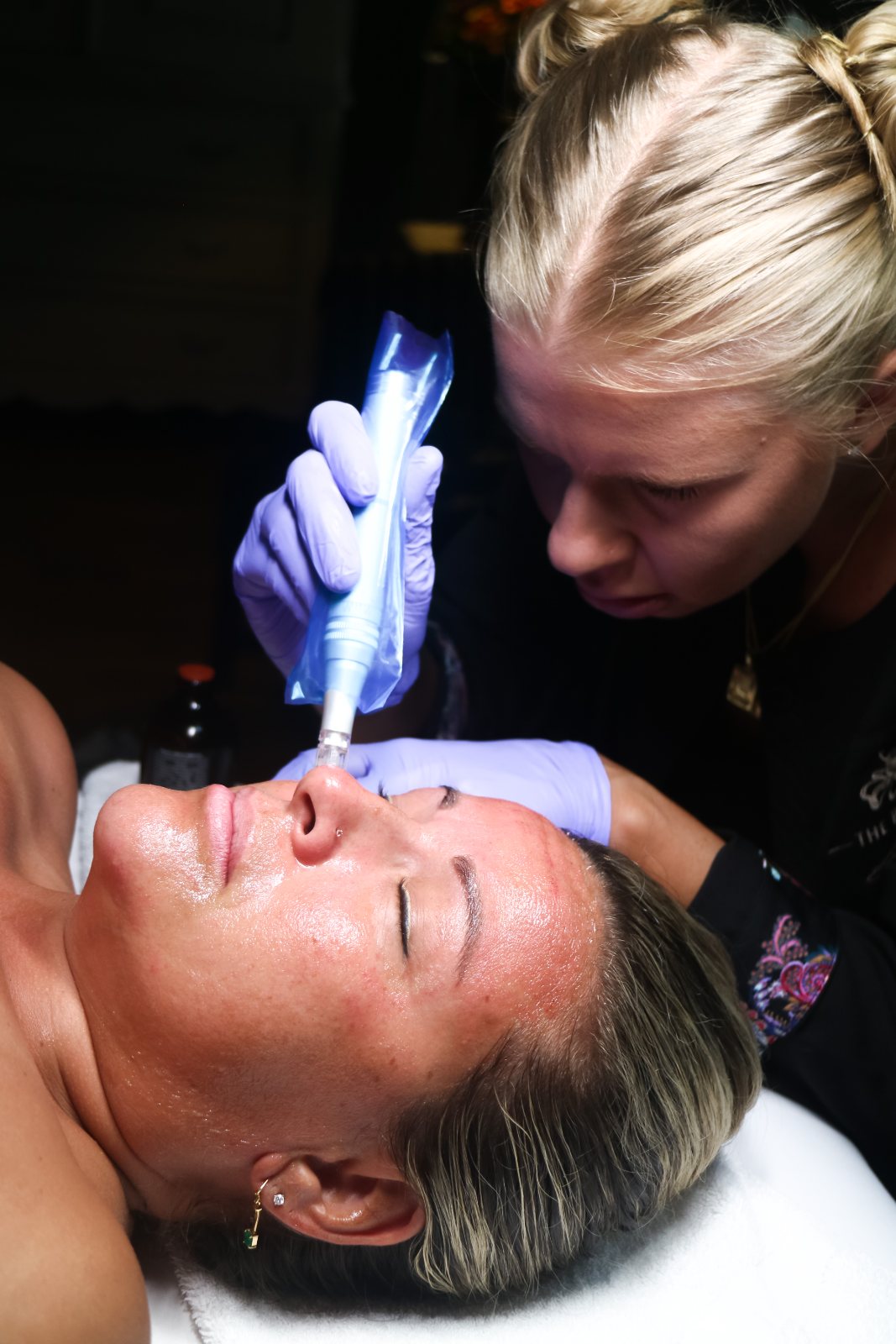 Clinical facial treatment — client work — The Bronze Lily, St. Petersburg, FL